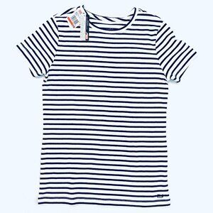 NWT Vineyard Vines striped tee shirt Womens Extra Small navy white short sleeve